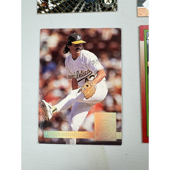 Oakland A’s 12 Card Lot NM Eckersley x3 Giambi x5 Henderson Chapman Gossett - Picture 10 of 13
